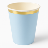 Elegant Blue & Gold 12oz Paper Cups